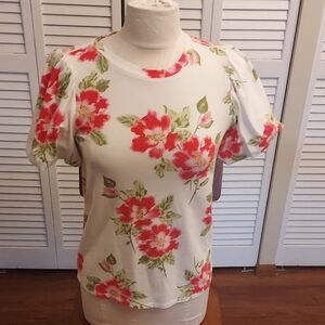 Floral Puff Sleeve Top